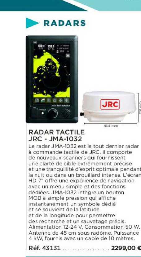 radar tactile jrc jma 1032