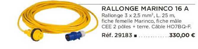rallonge marinco 16 a