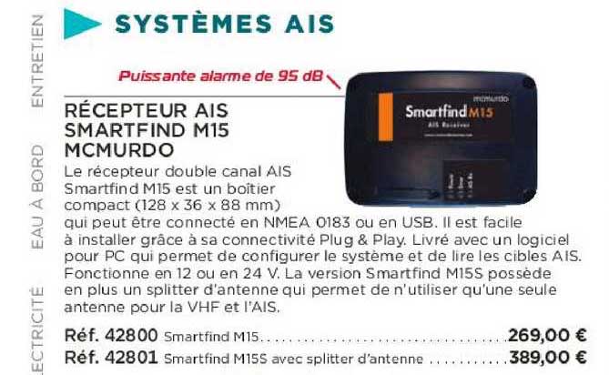 récepteur ais smartfind m15 mcmurdo