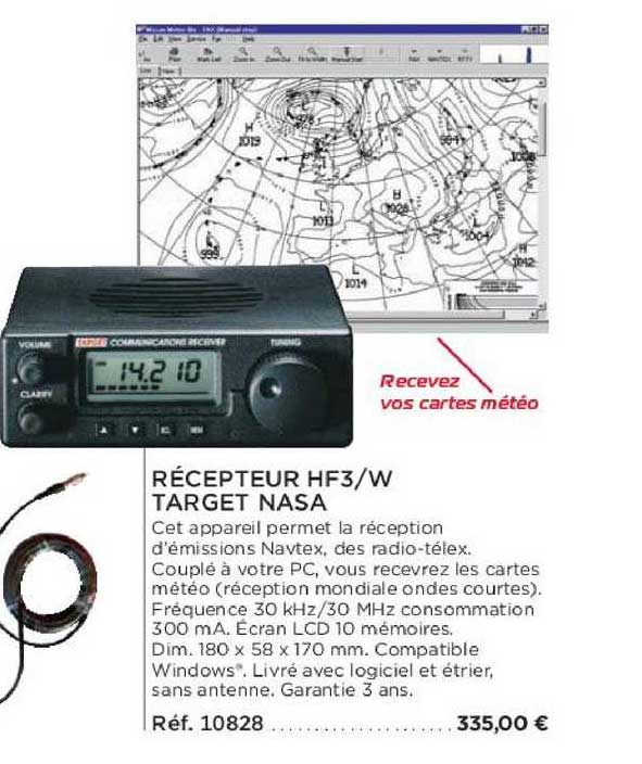 récepteur hf3 w target nasa