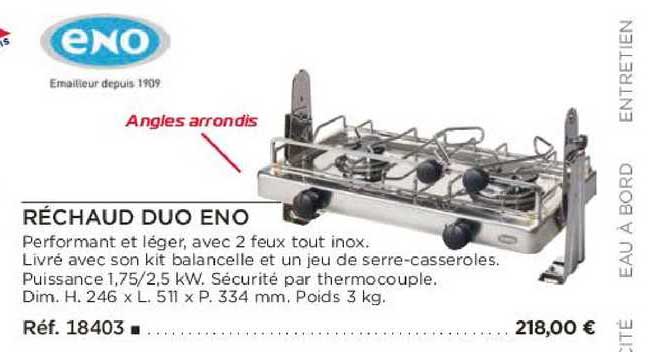 réchaud duo eno