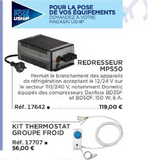 redresseur mps50 kit thermostat groupe froid
