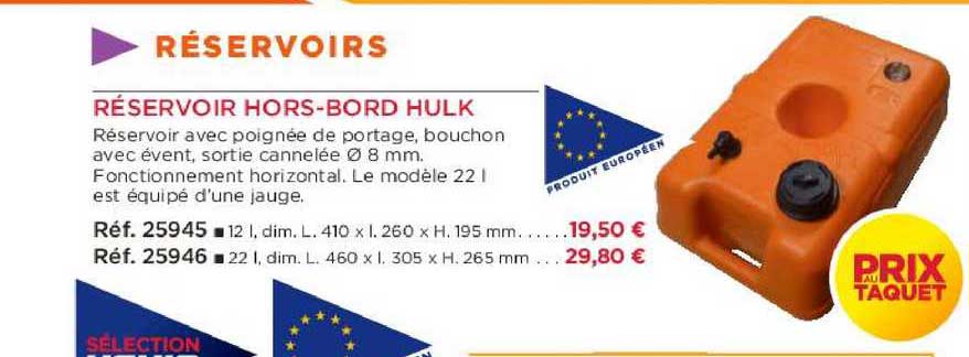 réservoir hors-bord hulk
