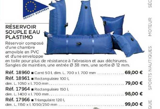 réservoir souple eau plastimo