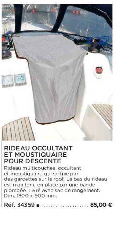 rideau occultant et moustiquaire pour descente