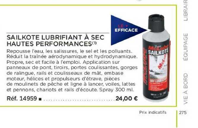 sailkote lubrifiant à sec hautes performances