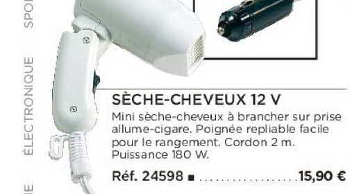 Sèche-cheveux 12v
