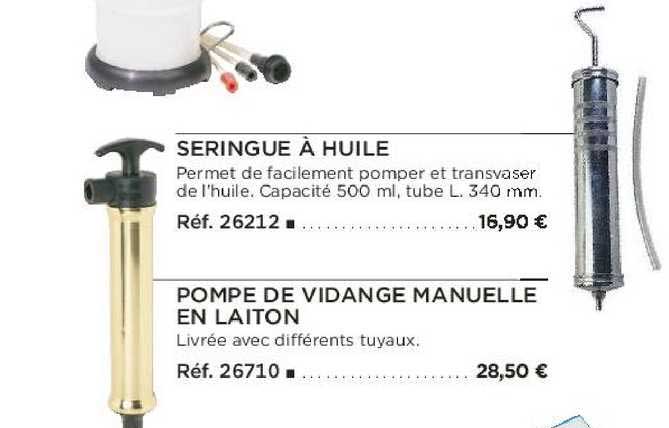 Seringue à Huile Pompe De Vidange Manuelle En Laiton