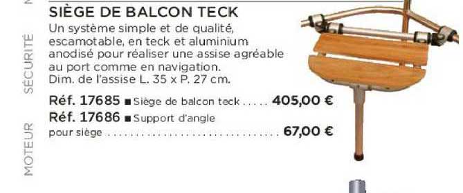 siège de balcon teck