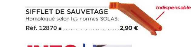 sifflet de sauvetage