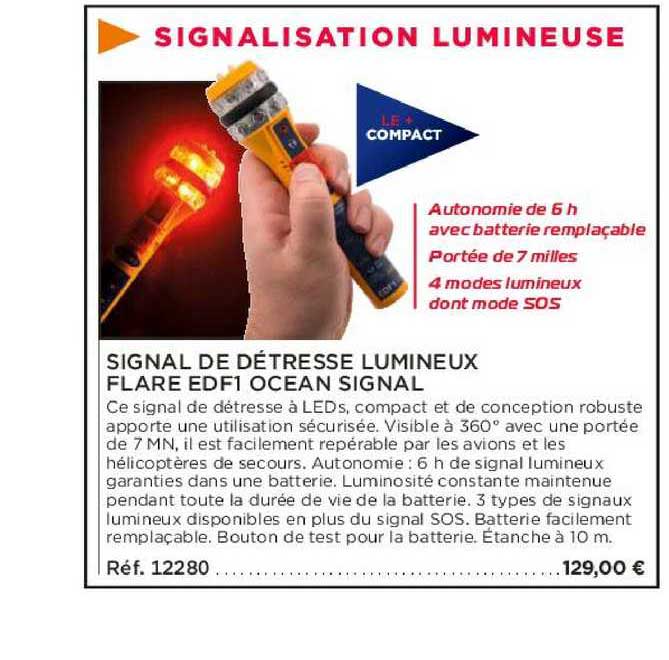 signal de détresse lumineux flare edf1 ocean signal