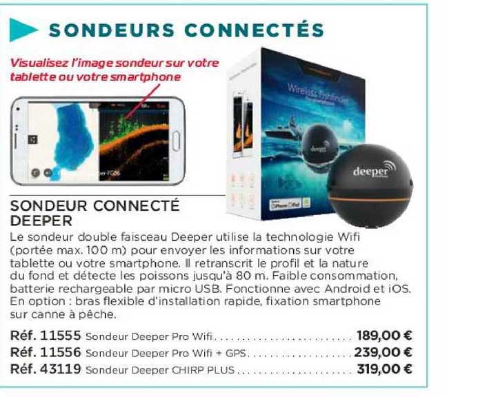 sondeur connecté deeper