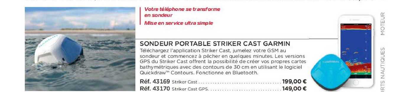 sondeur portable striker cast garmin