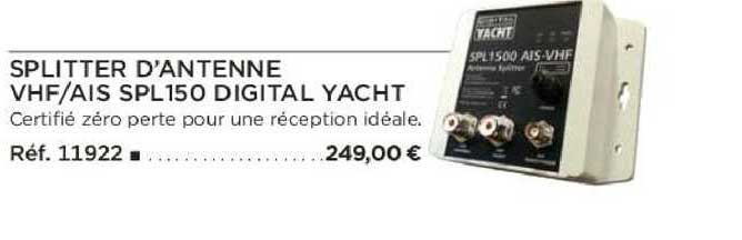 splitter d'antenne vhf ais spl150 digital yacht