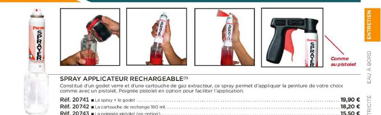 spray applicateur rechargeable