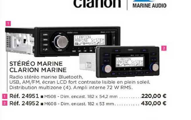 stéréo marine clarion marine