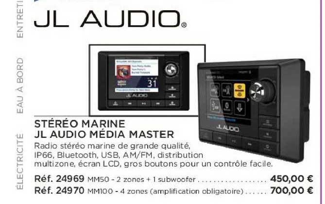 stéréo marine jl audio média master
