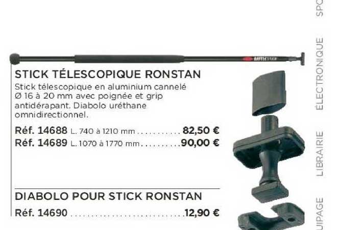 stick télescopique ronstan diabolo pour stick ronstan
