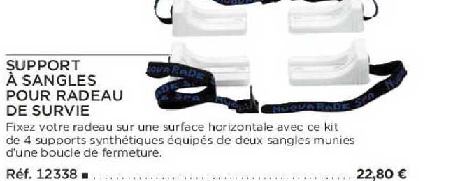 support à sangles pour rideau de survie