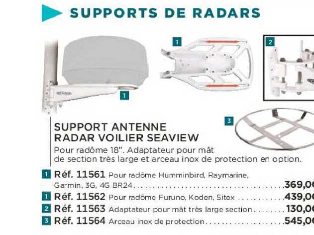 support antenne radar voilier seaview