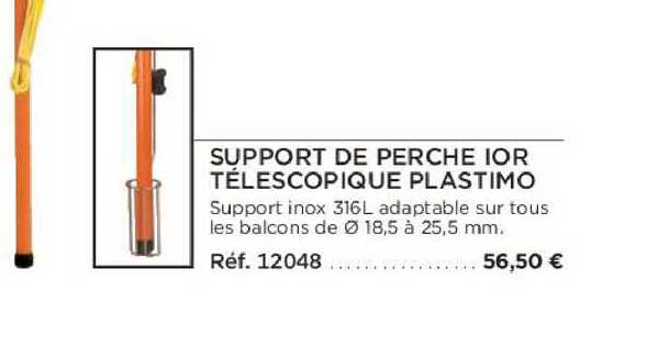 support de perch ior téléscopique plastimo