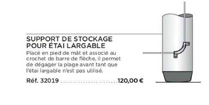 support de stockage pour étai largable