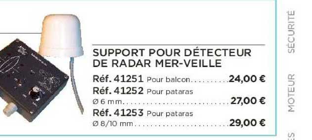 support pour détecteur de radar mer-veille