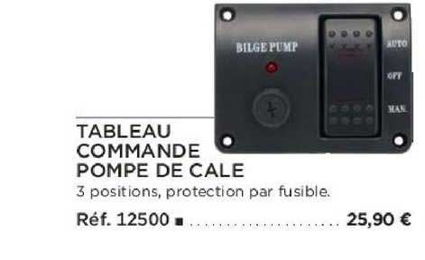 tableau commande pompe de cale