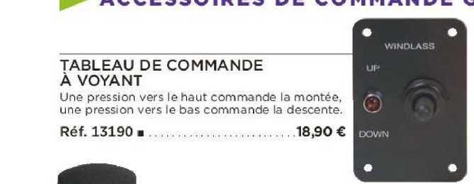 tableau de commande à voyant