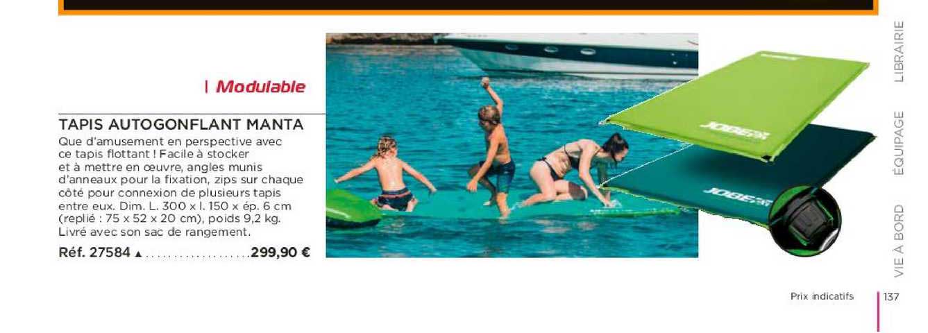 tapis autogonflant manta