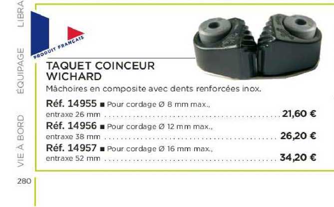 taquet coinceur wichard