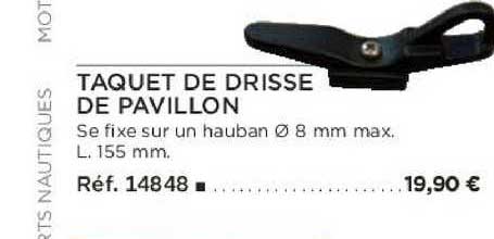 taquet de drisse de pavillon