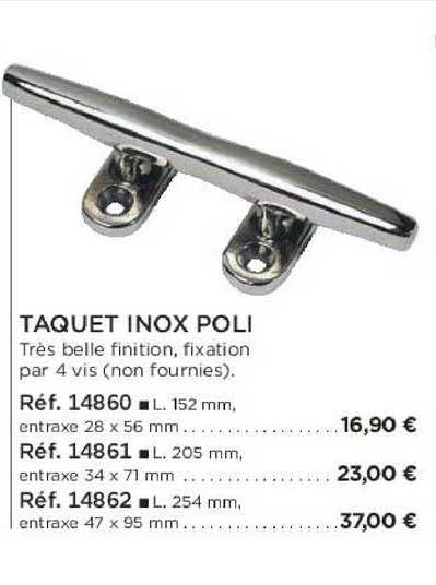 taquet inox poli