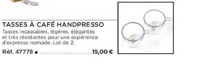 tasses à café handpresso