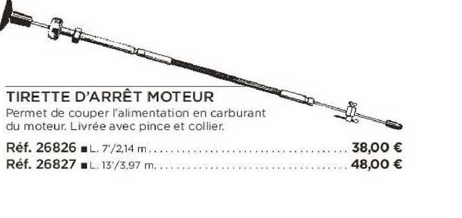 tirette d'arrêt moteur