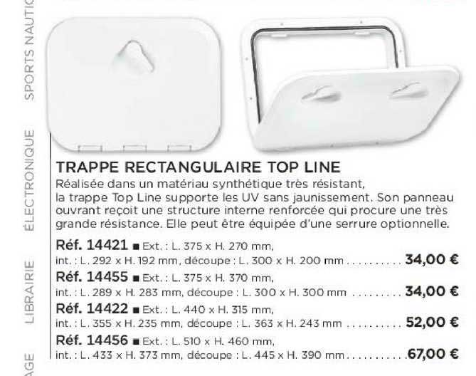 trappe rectangulaire top line