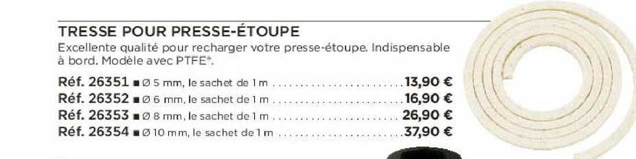 Tresse Pour Presse-étoupe