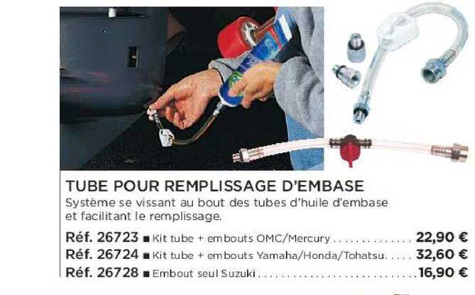 tube pour remplissage d'embase