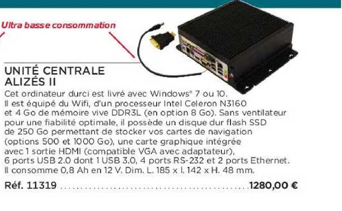 unité centrale alizés ii