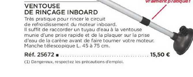 ventouse de rinçage inboard