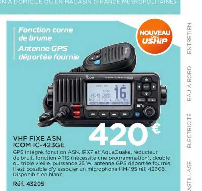 vhf fixe asn icom ic-423ge