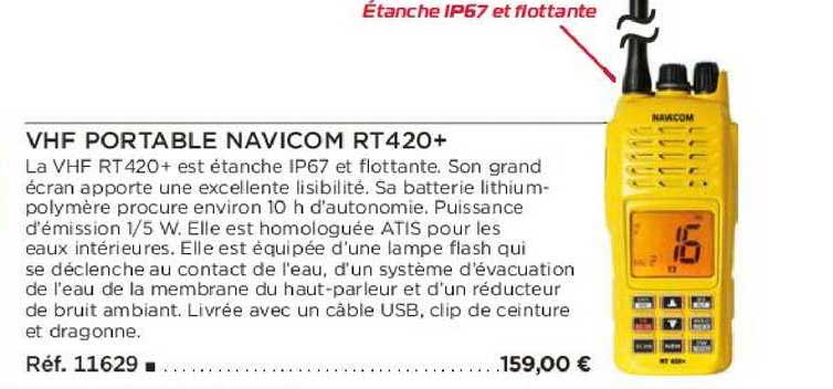 vhf portable navicom rt420+