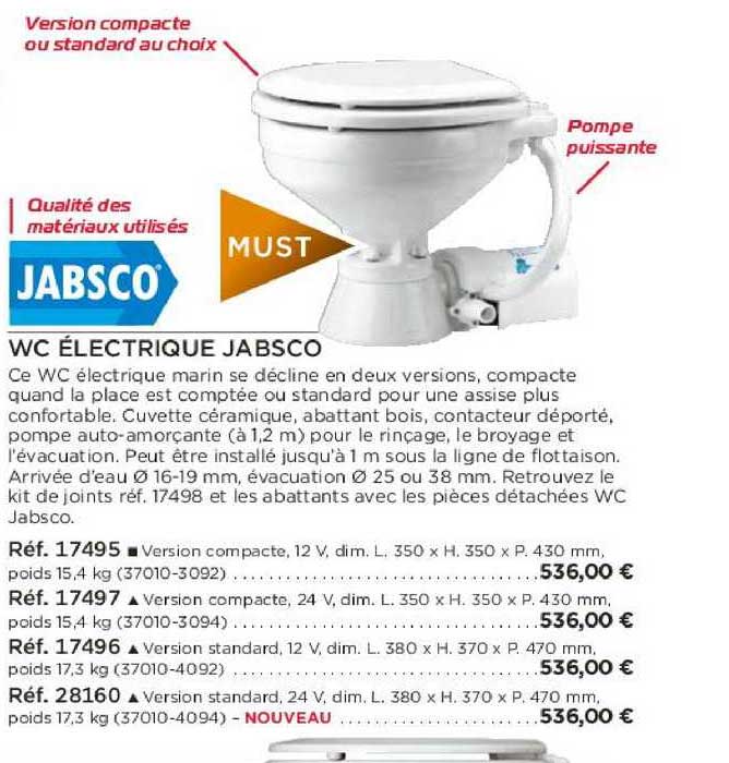 wc électrique jabsco