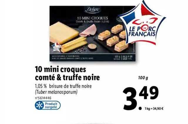 10 mini croques comté & truffe noire deluxe