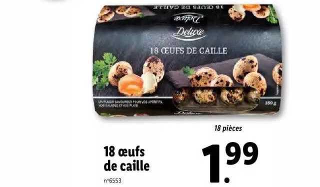 18 oeufs de caille