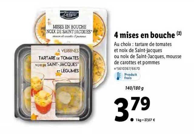 4 mises en bouche deluxe