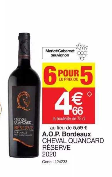 a.o.p. bordeaux cheval quancard réserve 2020