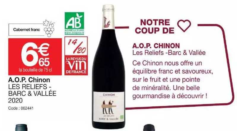 a.o.p. chinon les reliefs - barc & vallée 2020