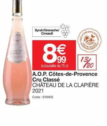 a.o.p. côtes-de-provence cru classé château de la clapière 2021