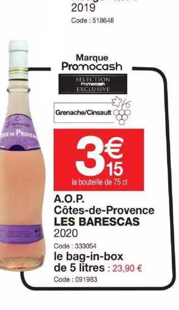 a.o.p. côtes-de-provence les barescas 2020